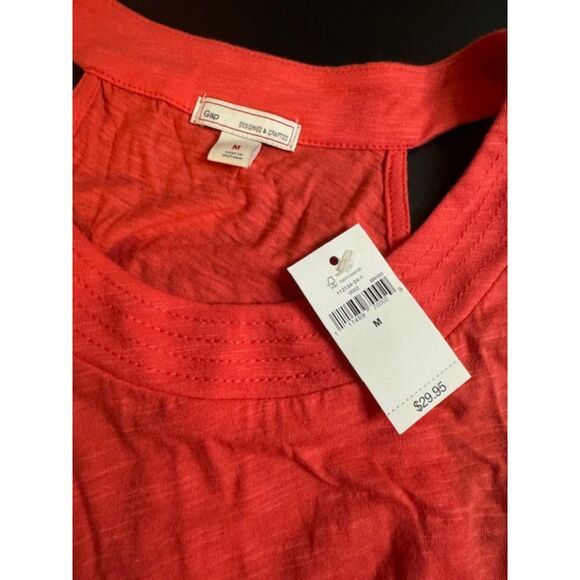 Ladies Women's Gap Orange Racer Back Flowy Tank Top NWT Size Medium - Picture 3 of 5